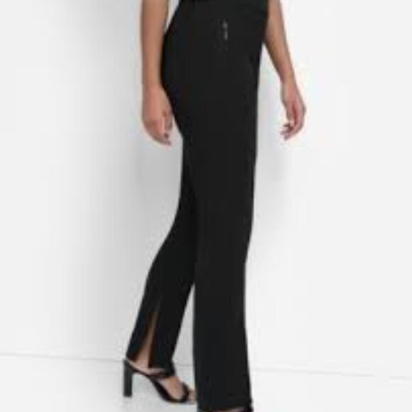 #M5 DKNY Women's Split-Hem Elasticated-Back Ankle Pants - Picture 1 of 2